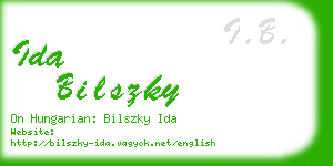 ida bilszky business card